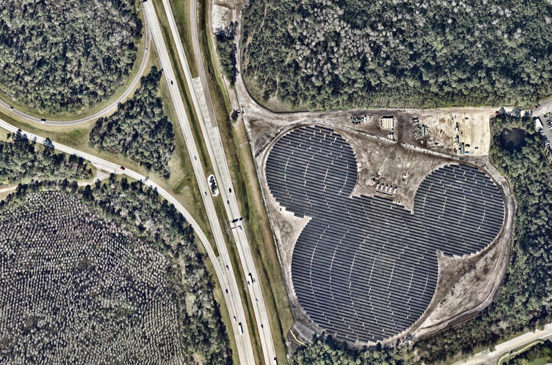 Duke Energy owns and operates the solar array, which supplies power to Walt Disney World. Source: Nearmap